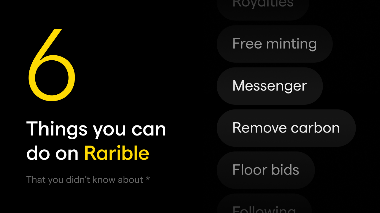 6 Things You Didn’t Know You Could Do on Rarible.com
